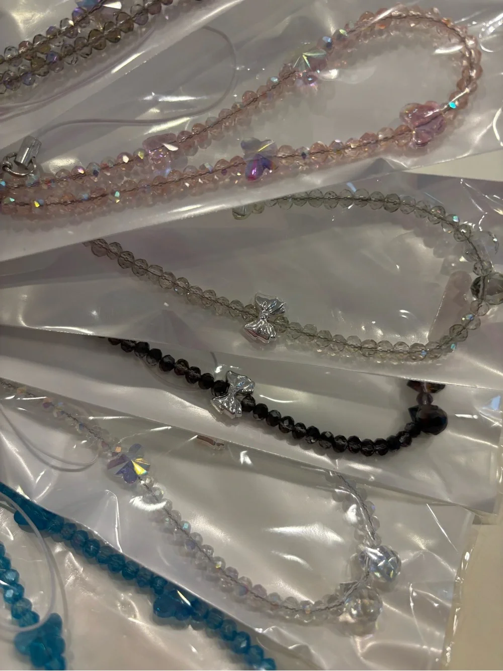 Lot of 6 Crystal Phone Wristlets Purse Charms Butterflies & Bows NWT
